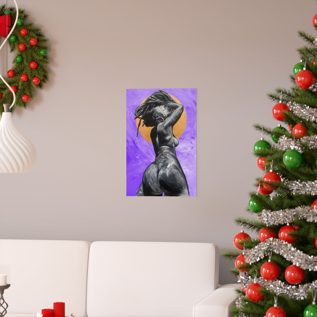 Naturally Nude V PURPLE Premium Matte vertical posters