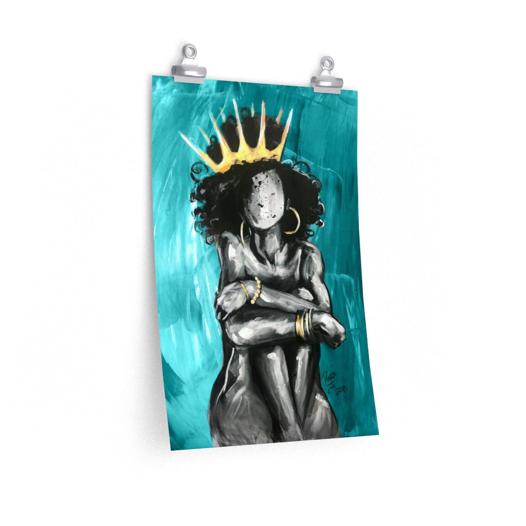 Naturally Queen IX TEAL Premium Matte vertical posters
