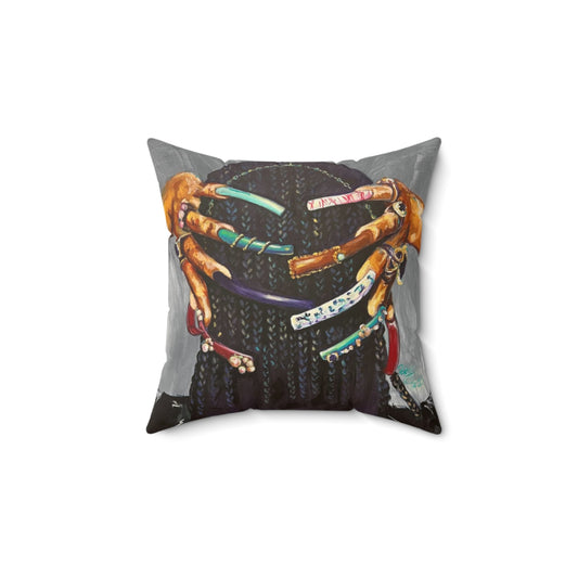 Naturally The Culture I Faux Suede Square Pillow Case