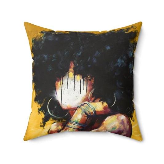 Naturally II GOLD Spun Polyester Square Pillow