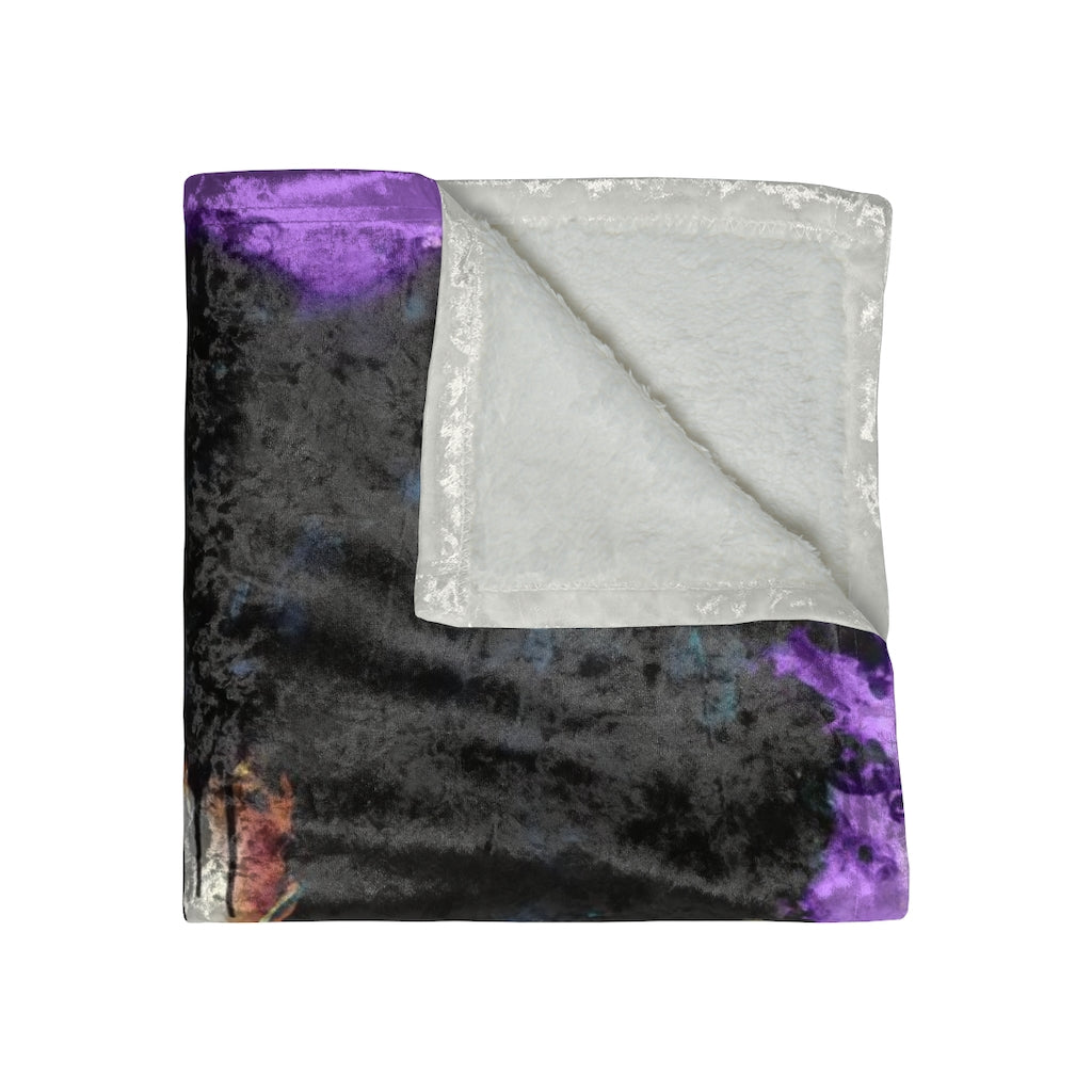 Naturally II PURPLE Crushed Velvet Blanket