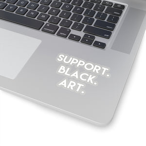 Support Black Art Kiss-Cut Stickers