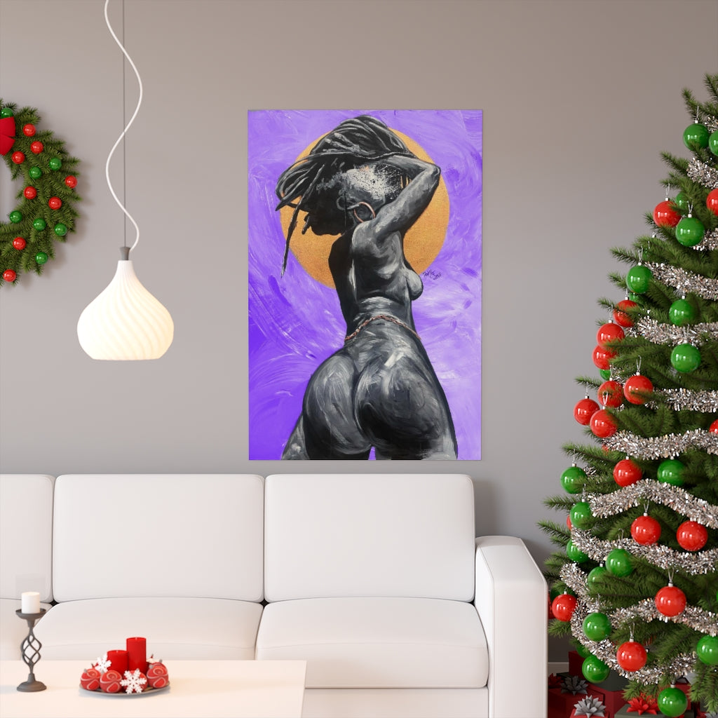 Naturally Nude V PURPLE Premium Matte vertical posters