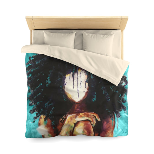 Naturally I TEAL Microfiber Duvet Cover