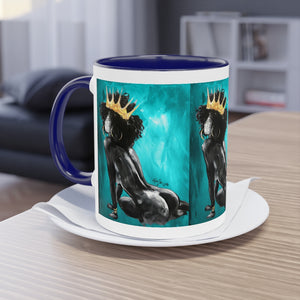Naturally Queen VIII TEAL Two-Tone Coffee Mug, 11oz