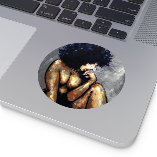 Naturally LV Round Vinyl Stickers