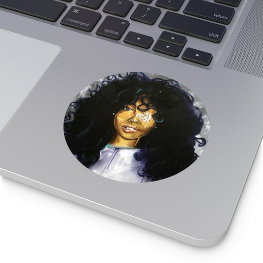 Naturally Sza Round Vinyl Stickers