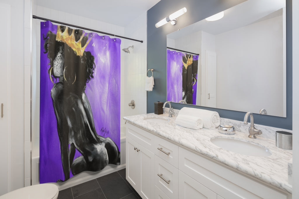 Naturally Queen VIII PURPLE Shower Curtains