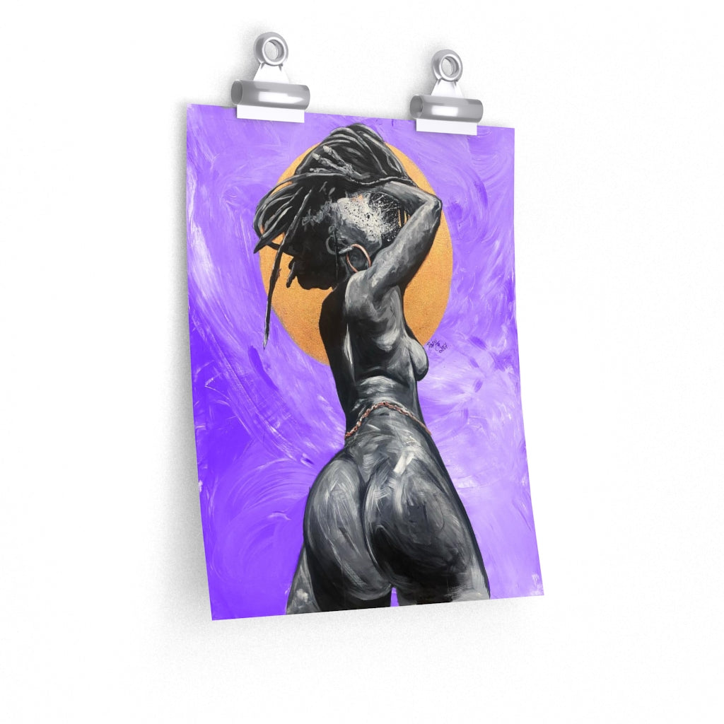 Naturally Nude V PURPLE Premium Matte vertical posters