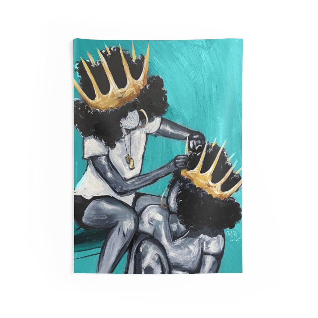 Naturally Queens I TEAL Indoor Wall Tapestries