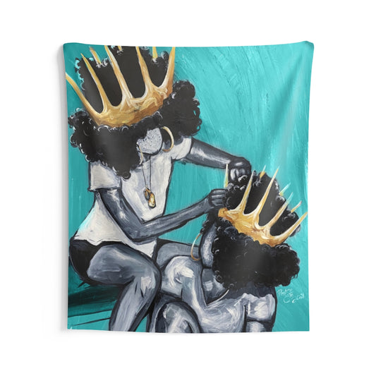 Naturally Queens I TEAL Indoor Wall Tapestries