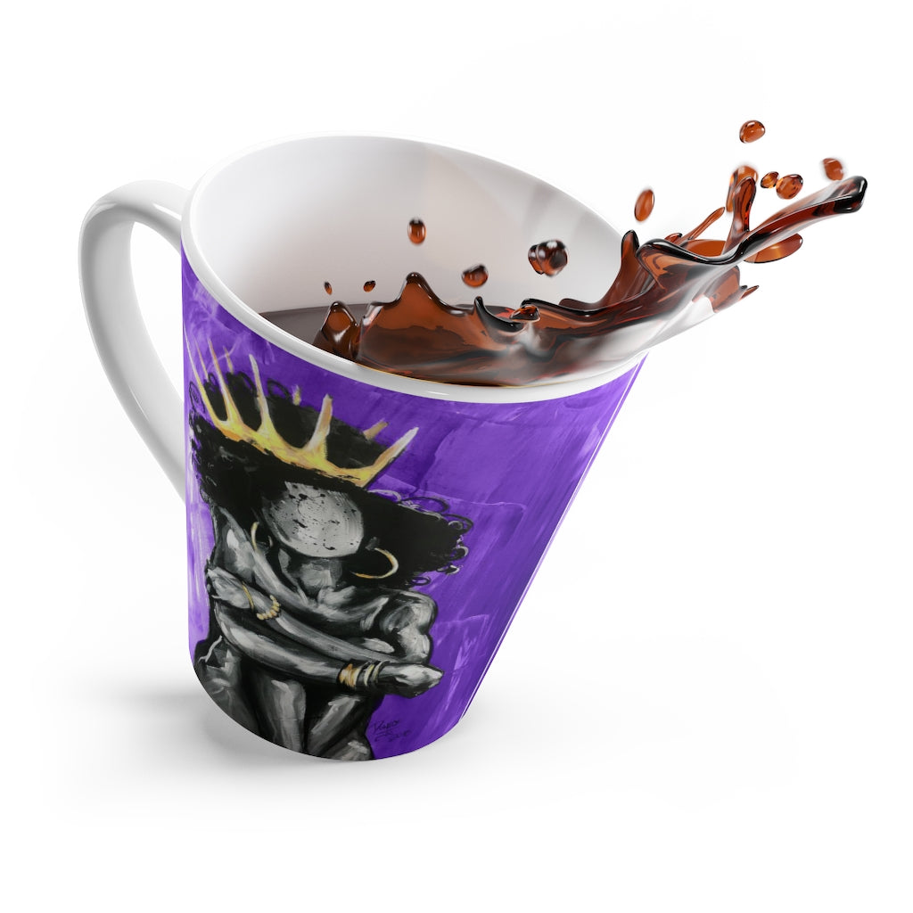 Naturally Queen IX PURPLE Latte Mug
