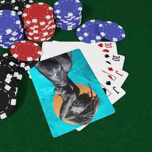 Naturally Nude V TEAL Custom Poker Cards