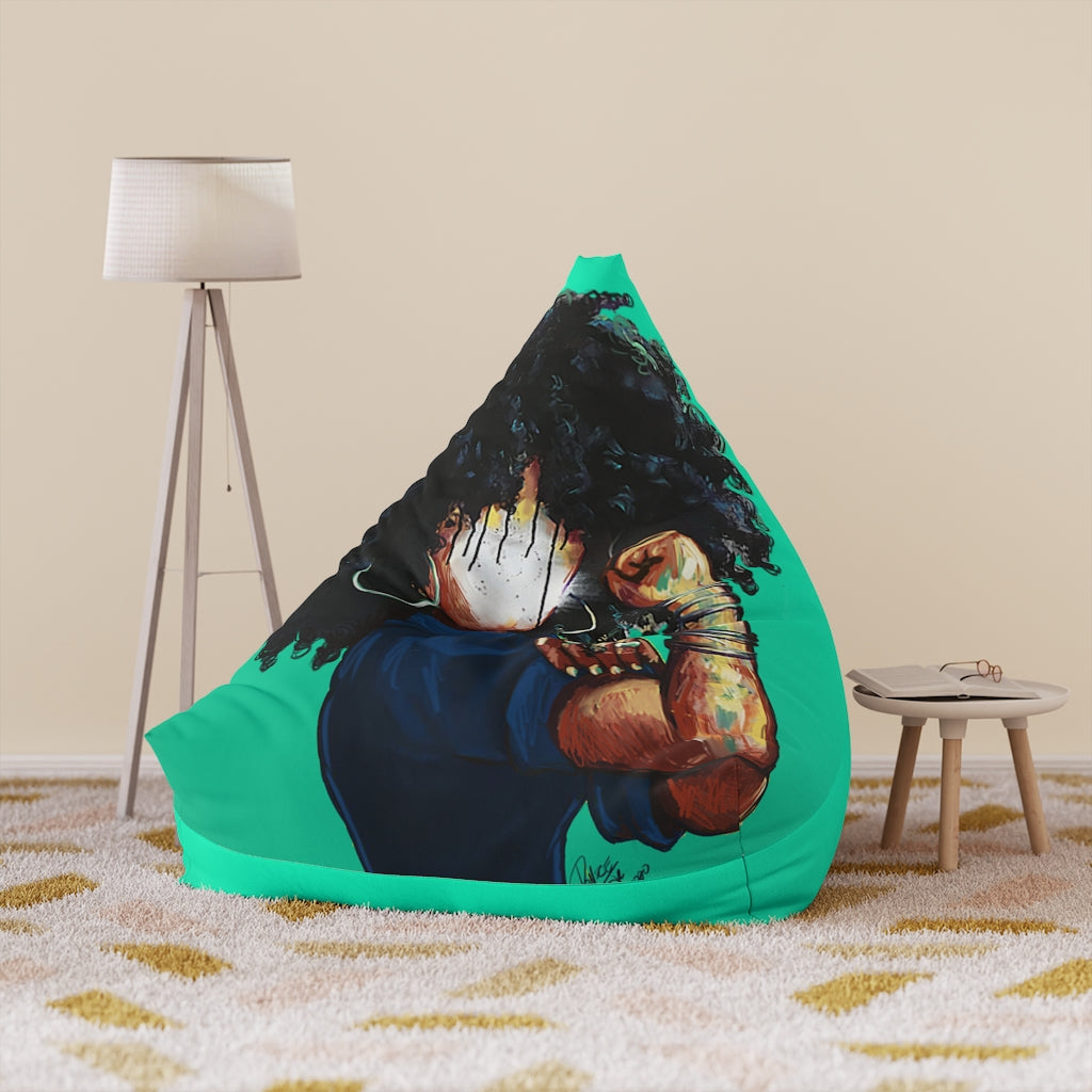 Naturally The Riveter TEAL Bean Bag Chair Cover