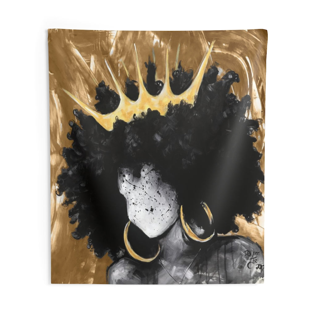 Naturally Queen III GOLD Indoor Wall Tapestries
