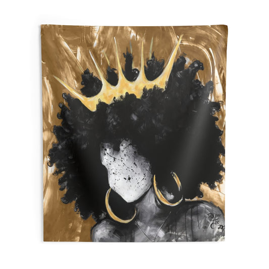 Naturally Queen III GOLD Indoor Wall Tapestries