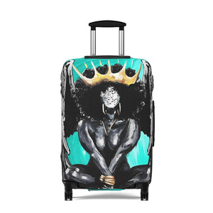Naturally Queen XIX ANGEL TEAL Luggage Cover