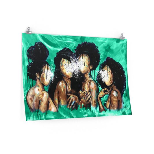 Naturally XLIV TEAL Premium Matte horizontal posters
