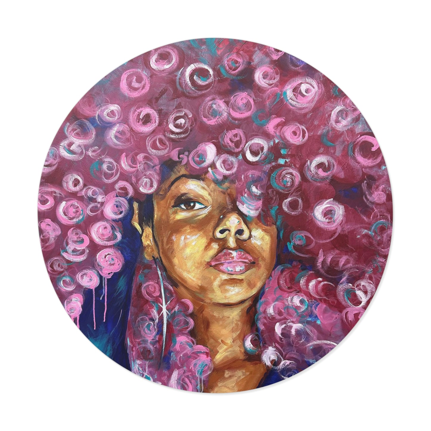Naturally Rosado Round Vinyl Stickers