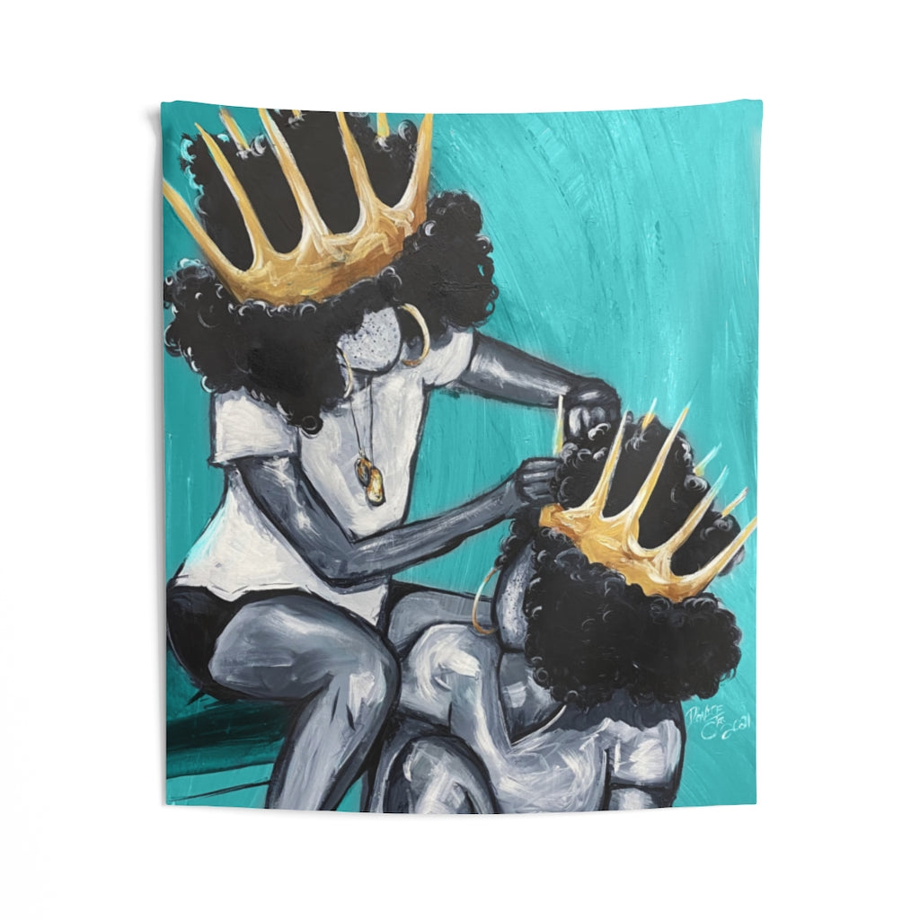 Naturally Queens I TEAL Indoor Wall Tapestries