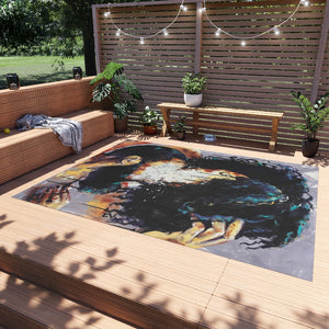 Naturally Black Love II Outdoor Rug