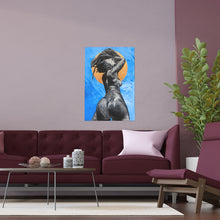 Naturally Nude V BLUE Silk Posters