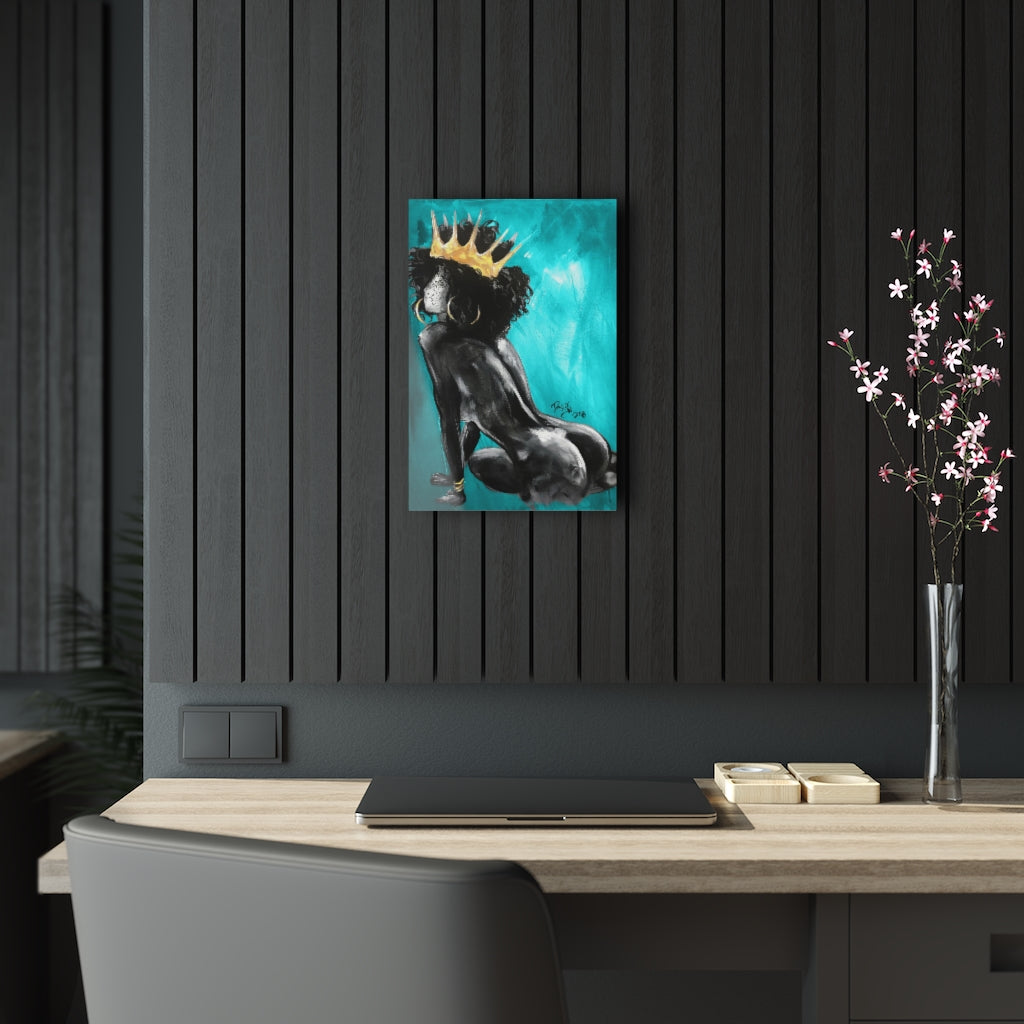 Naturally Queen VI TEAL Acrylic Prints