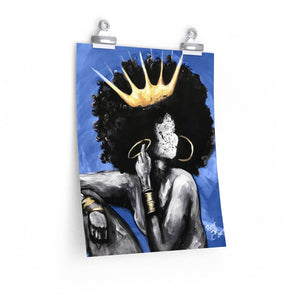 Naturally Queen VI BLUE Premium Matte vertical posters