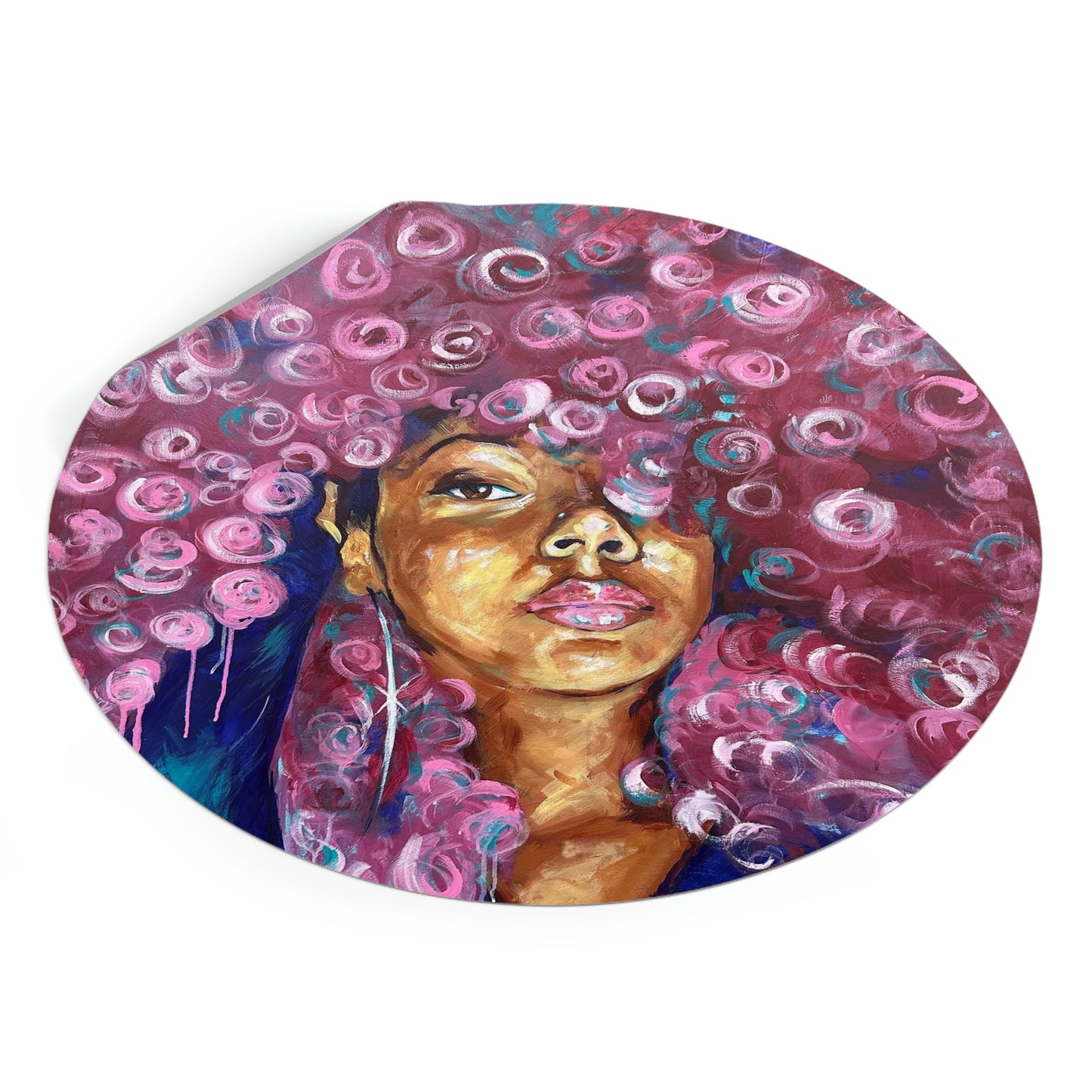 Naturally Rosado Round Vinyl Stickers