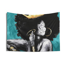 Naturally Queen VI TEAL Indoor Wall Tapestries