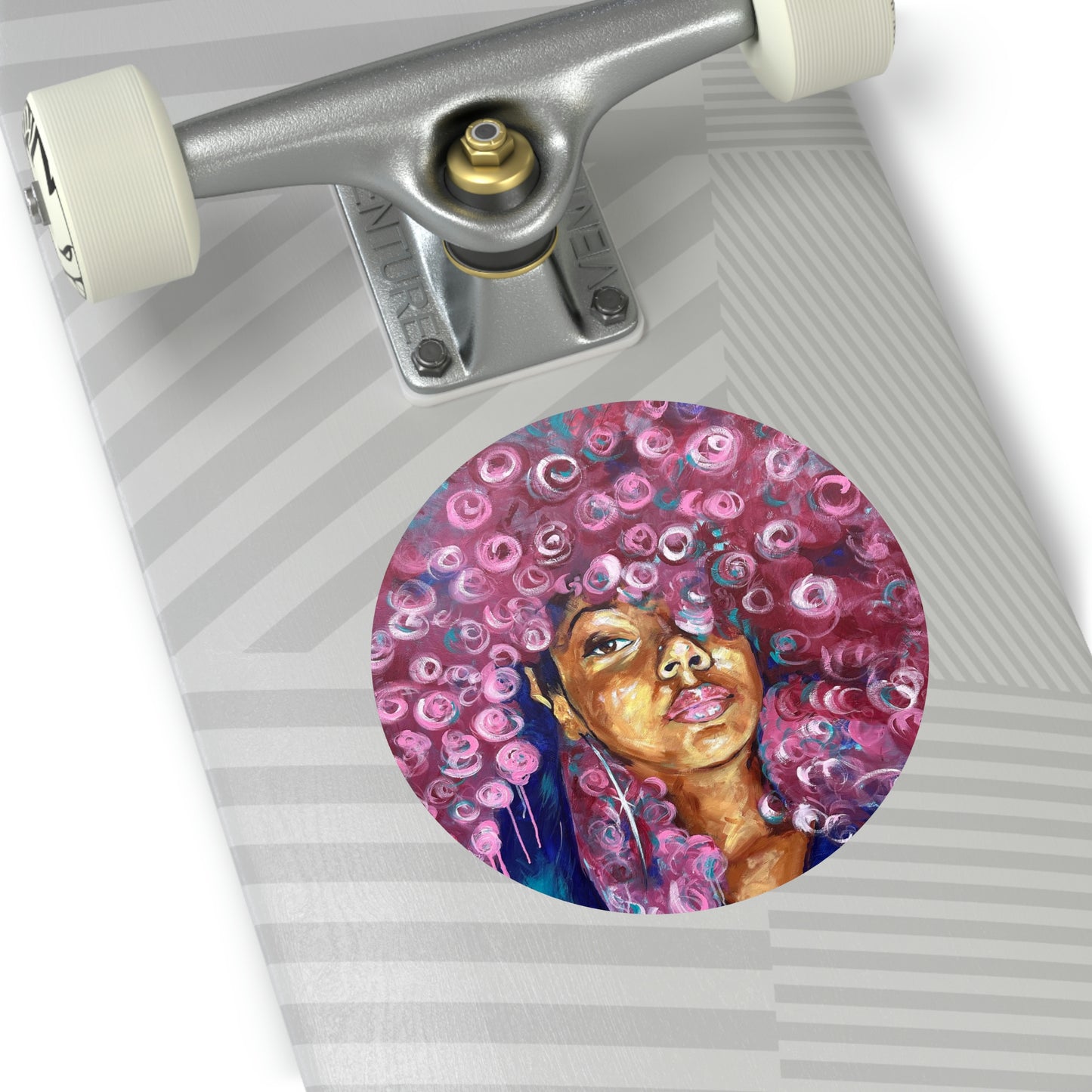 Naturally Rosado Round Vinyl Stickers