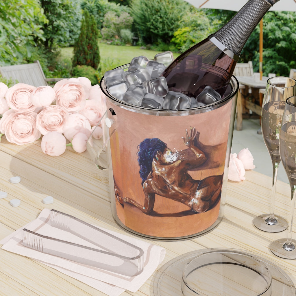 Naturally Nude II Ice Bucket with Tongs