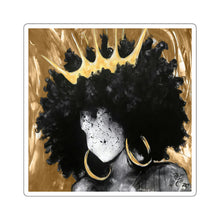 Naturally Queen III GOLD Square Stickers