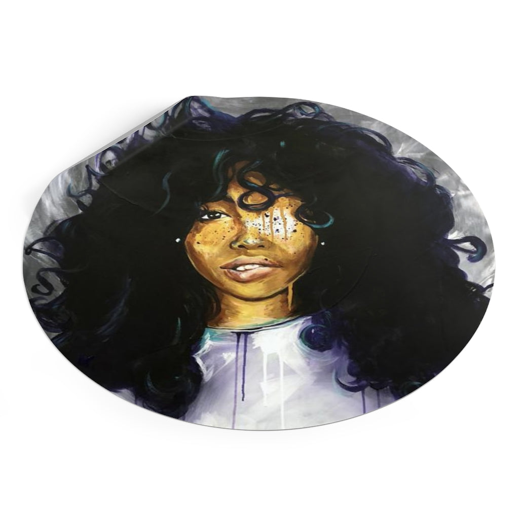 Naturally Sza Round Vinyl Stickers