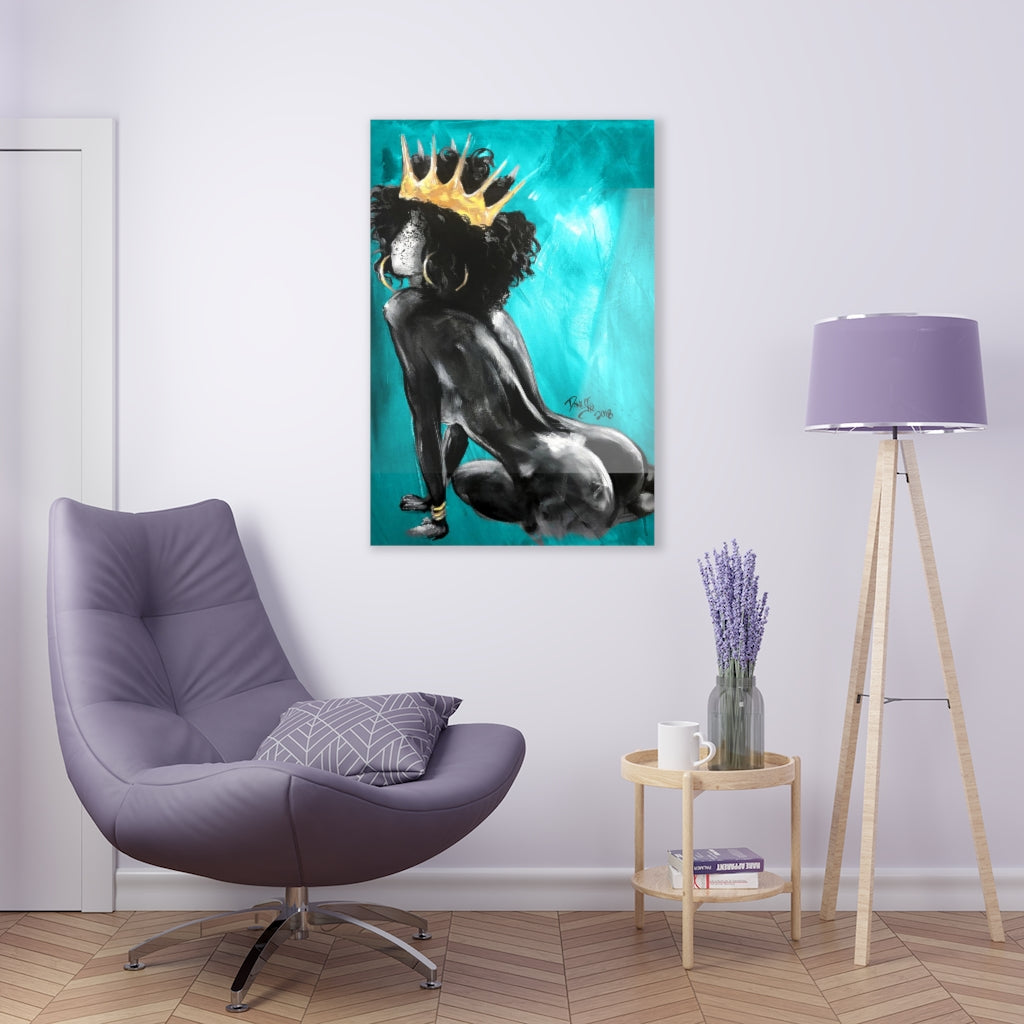 Naturally Queen VI TEAL Acrylic Prints