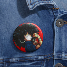 Naturally The Riveter RED Custom Pin Buttons