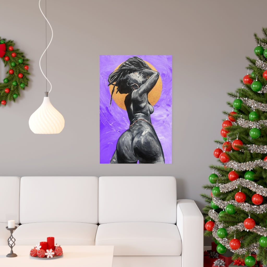Naturally Nude V PURPLE Premium Matte vertical posters