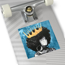 Naturally Queen II BLUE Square Vinyl Stickers