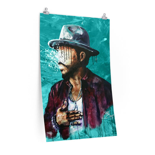 Naturally Charlene TEAL Premium Matte vertical posters