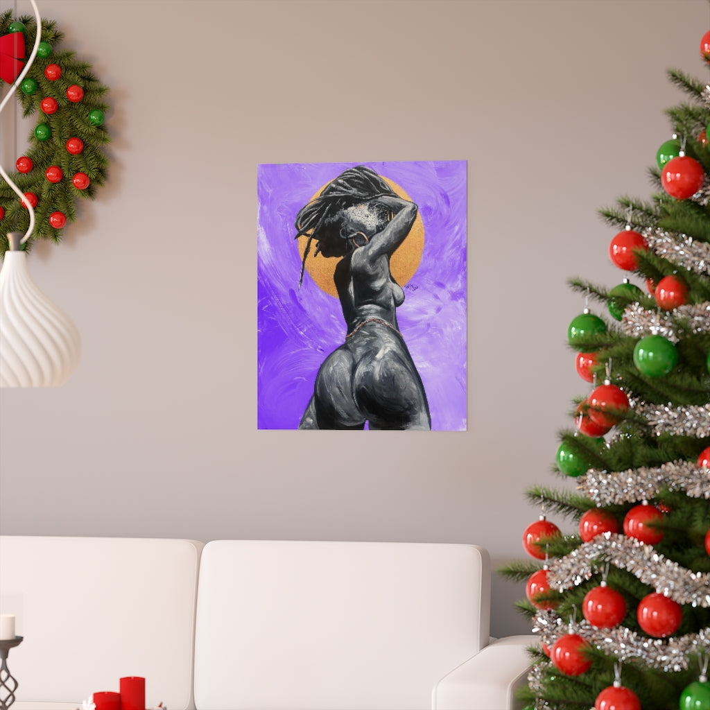 Naturally Nude V PURPLE Premium Matte vertical posters