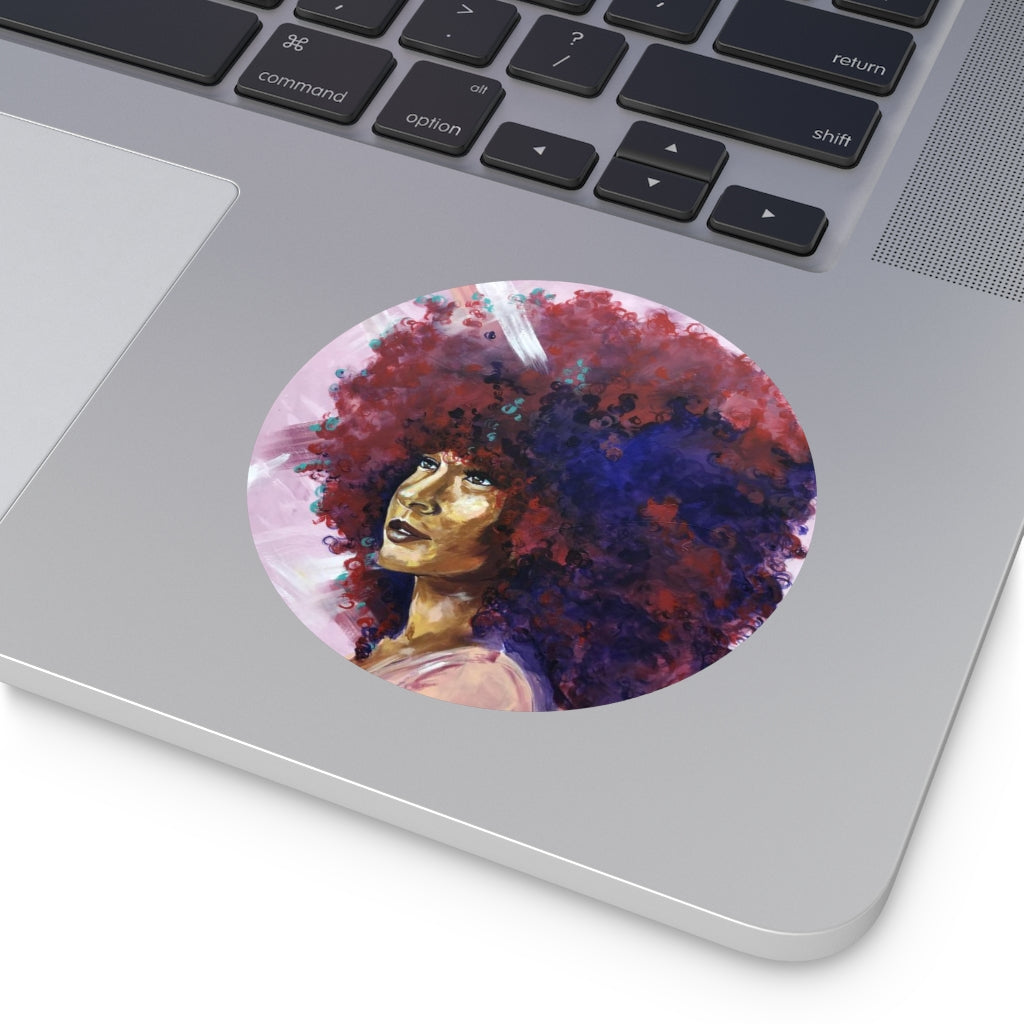 Naturally Kayla Madonna Round Vinyl Stickers