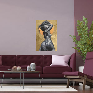 Naturally Nude V GOLD Silk Posters