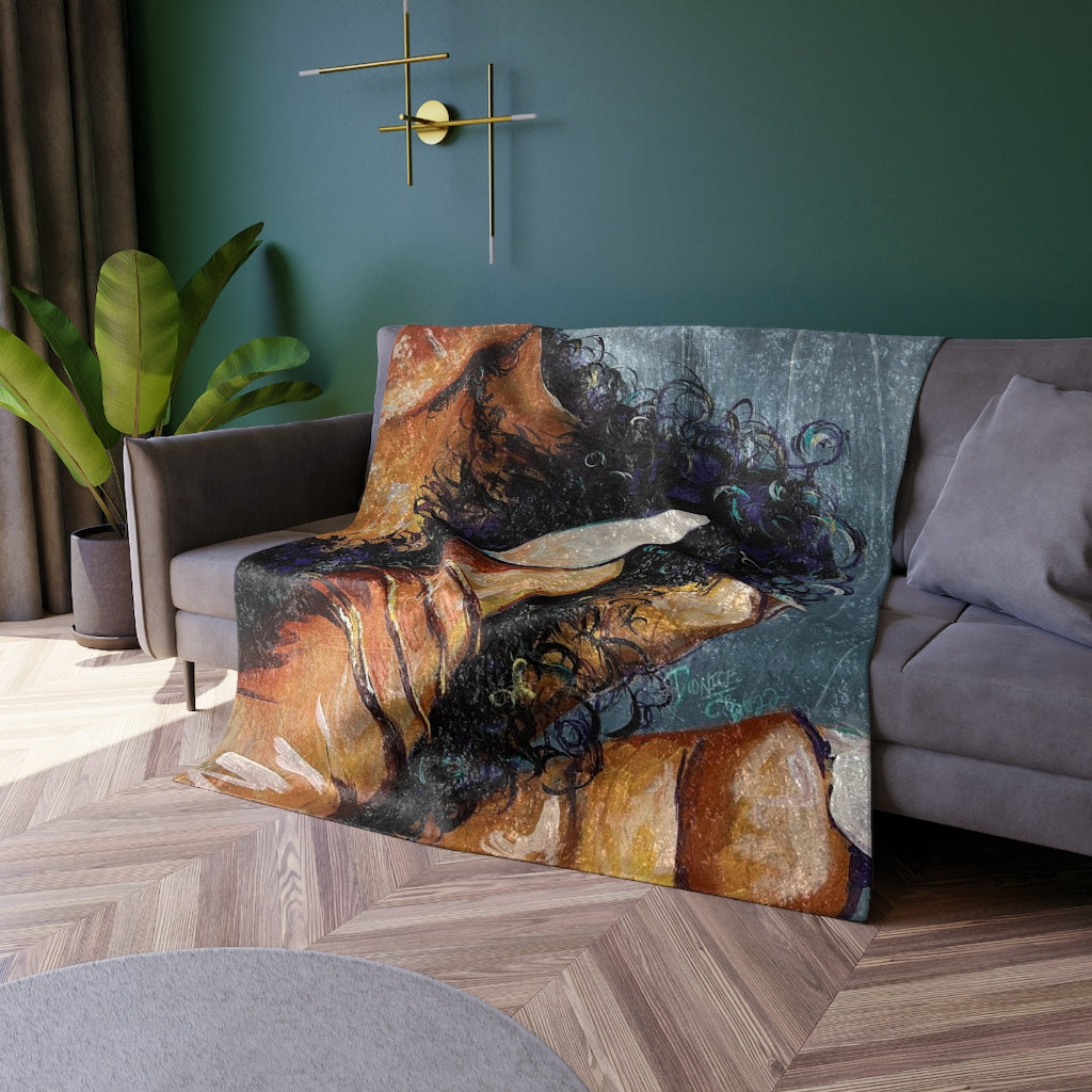 Naturally Black Love X Crushed Velvet Blanket