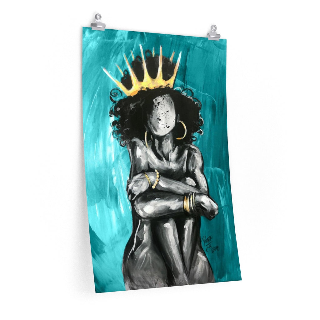 Naturally Queen IX TEAL Premium Matte vertical posters