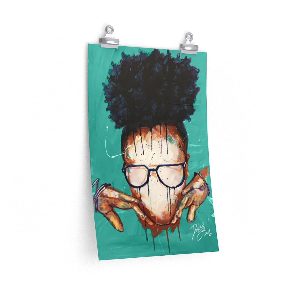Naturally VIII TEAL Premium Matte vertical posters