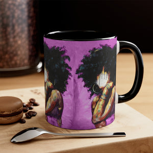 Naturally II PINK Accent Coffee Mug, 11oz