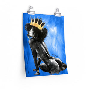 Naturally Queen VIII BLUE Premium Matte vertical posters