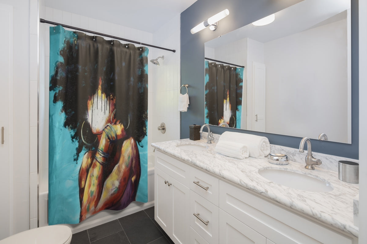 Naturally II BLUE Shower Curtains