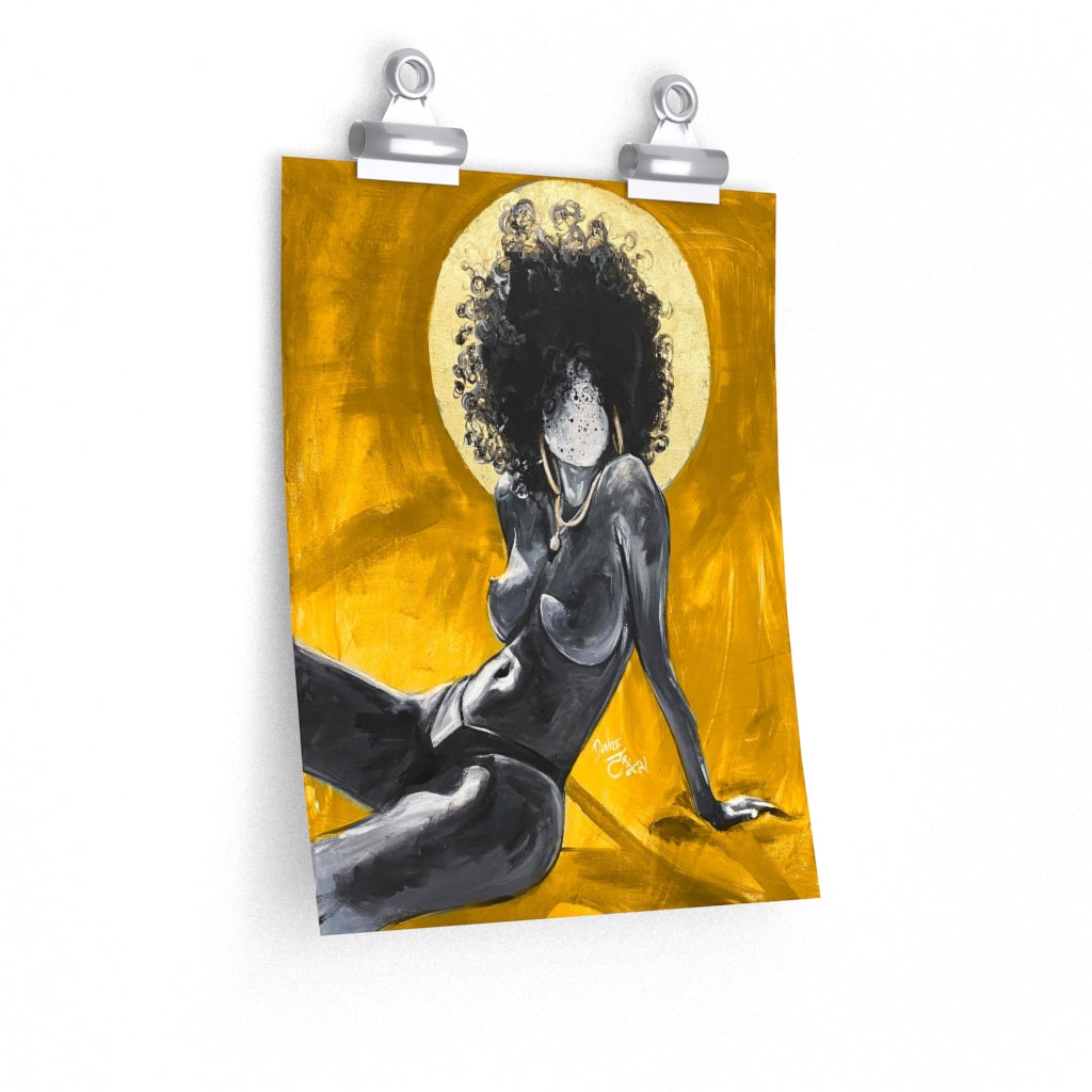 Naturally Nude V GOLD Premium Matte vertical posters