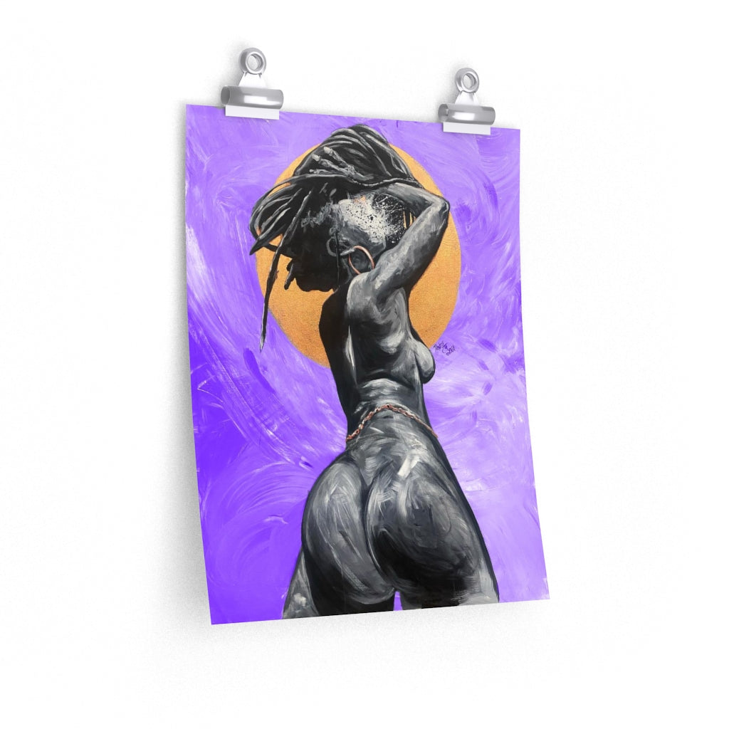 Naturally Nude V PURPLE Premium Matte vertical posters